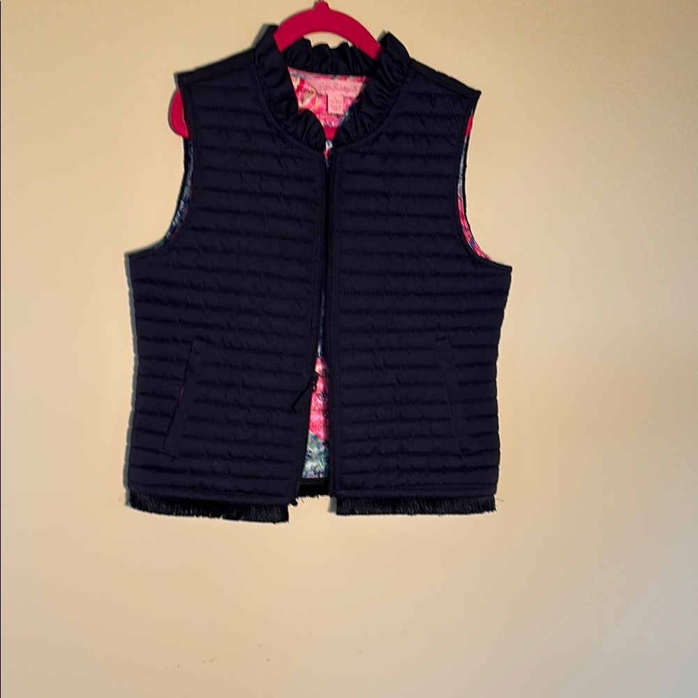 Lilly Pulitzer kids navy Quilted Vest